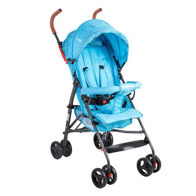 Imagen 1 del producto Coche Paragua Bebe 5126 Plegable Liviano Compacto Celeste Bebesit