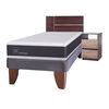 Cama Europea CIC 1,5 Plazas Ortopedic + Respaldo + Velador