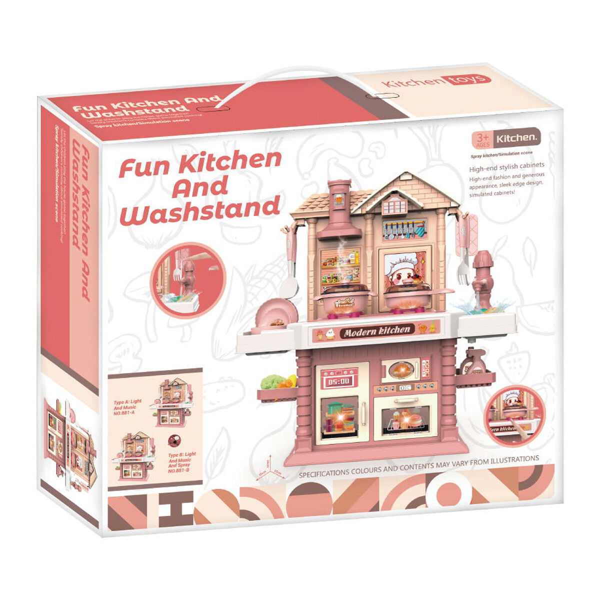Set de Cocina Infantil con Accesorios Rosada