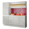 Mueble de Cocina Vekkahome Premium Smart 2 Cajones 8 Puertas Blanco