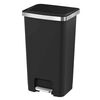 Basurero Pl&aacute;stico EKO Negro con Pedal 45 L