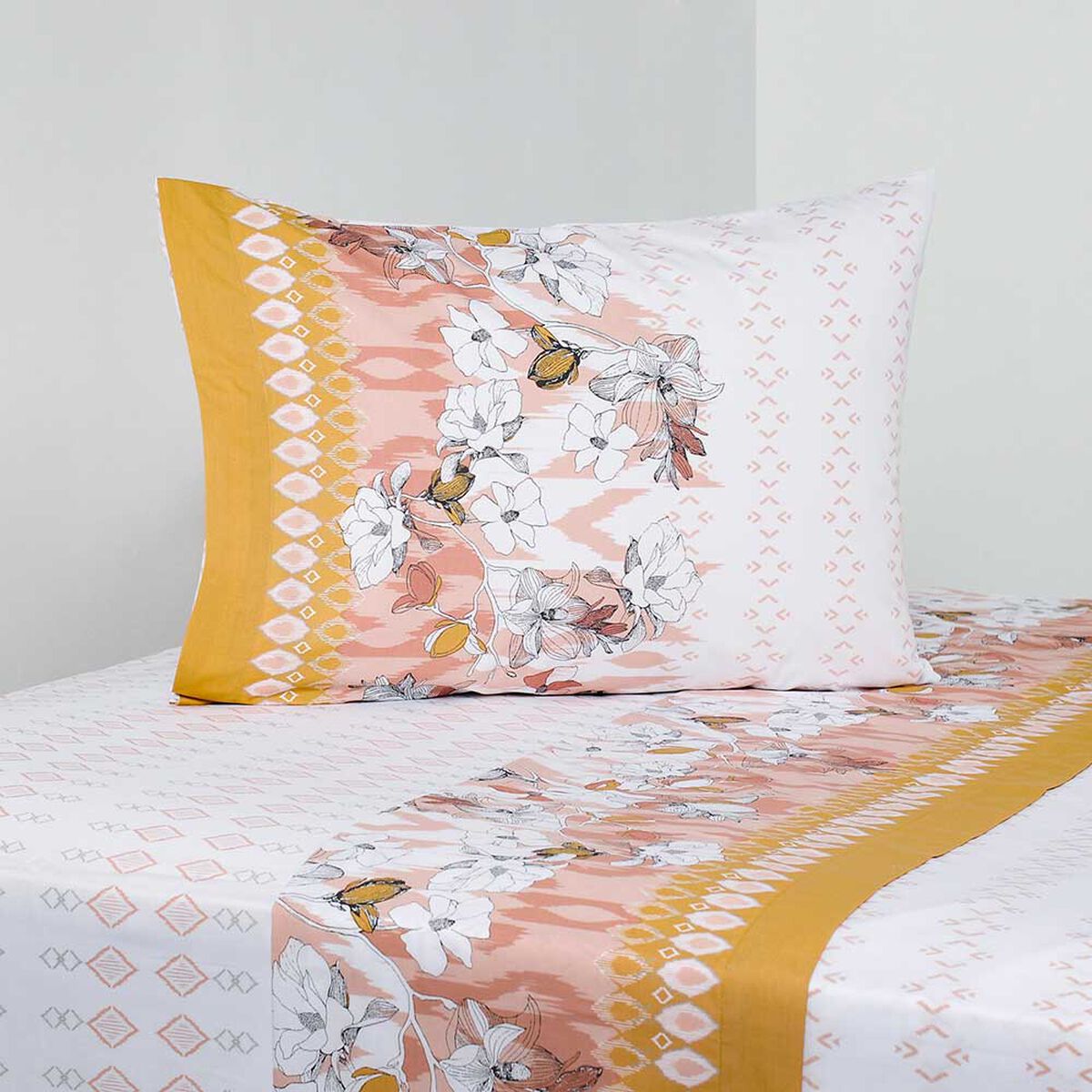 Juego de Sábanas Estampado Cannon 200 Hilos 1,5 Plazas Rosset