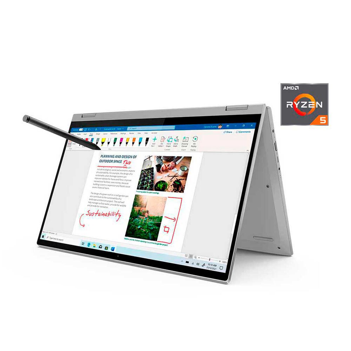 Notebook Lenovo IdeaPad Flex Ryzen 5 8GB 512GB SSD 15,6"