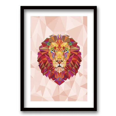 Imagen 1 del producto Cuadro Decorativo Retela Lion Triangle 40 x 30 cm