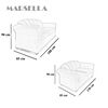 Juego de Living Elegant Detail Marsella Sofá 3 Cuerpos + Sofá 2 Cuerpos Gris