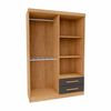 Closet Yardas Josefa 4 Puertas 2 Cajones Titanio