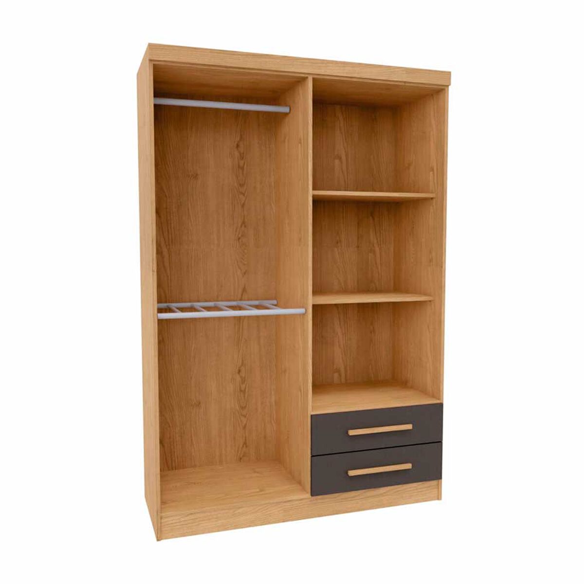 Closet Yardas Josefa 4 Puertas 2 Cajones Titanio