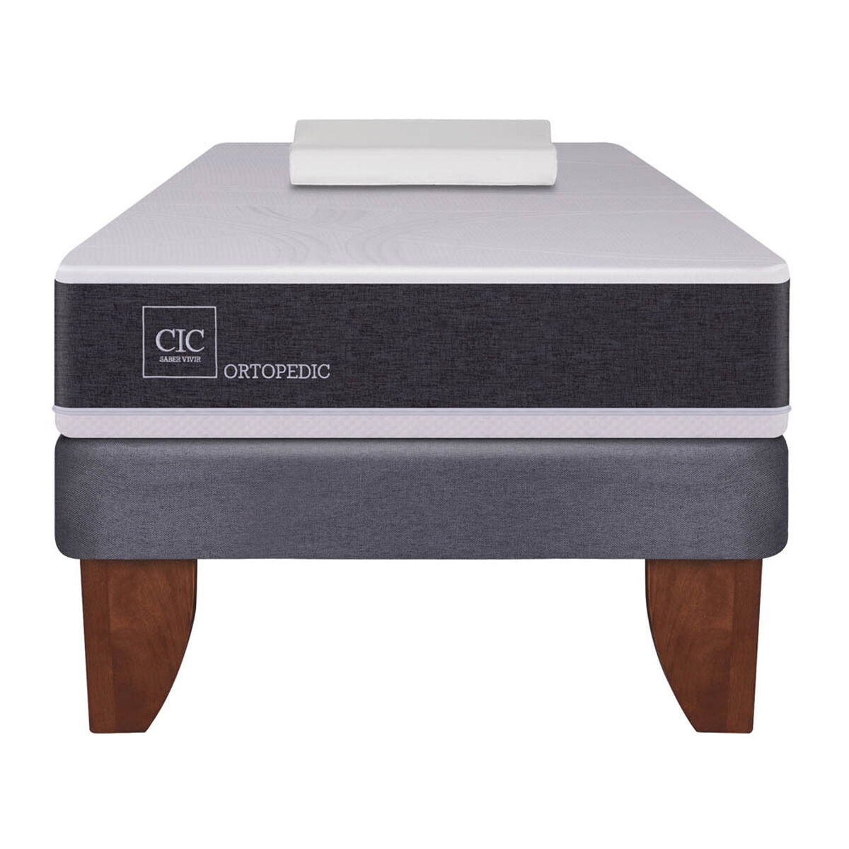 Cama Europea CIC 1 Plaza Ortopedic + Almohada