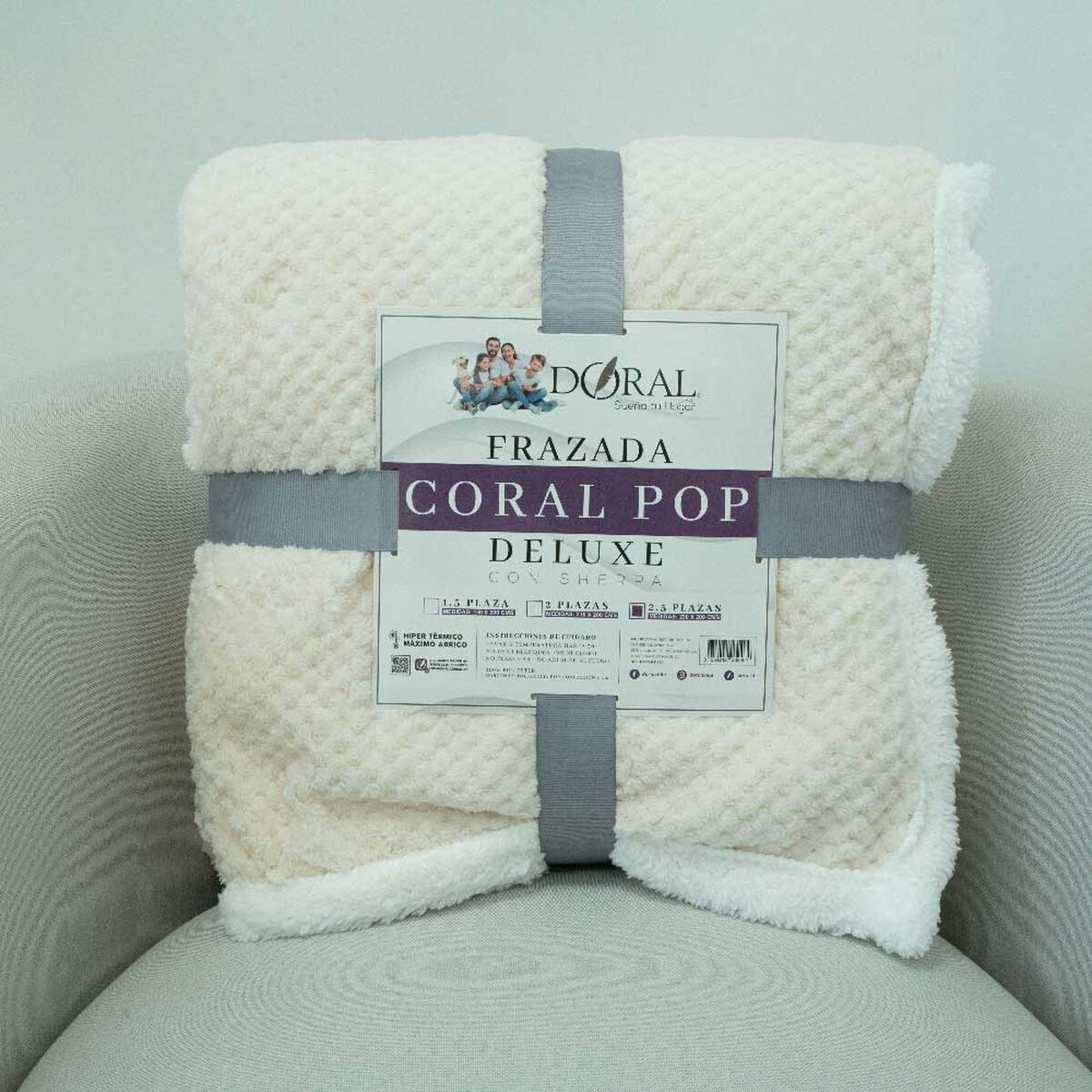 Frazada Doral King Coral Pop Sherpa D2