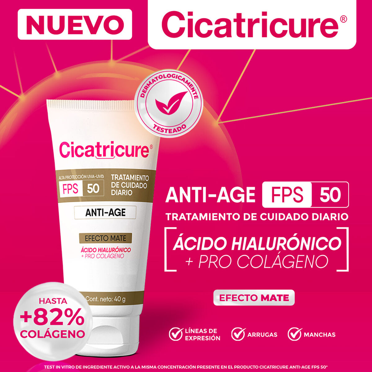 Cicatricure Crema Antiedad FPS 50 Efecto Mate 40 gr
