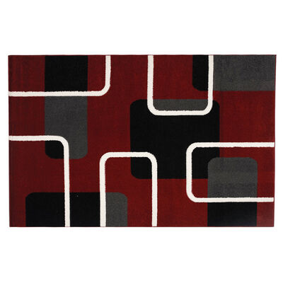Alfombra Frize Carved D2 80X120 Cm Rojo