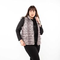 Parka Sin Mangas Mujer Extralindas Animal, Negro, Oliva