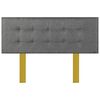 Cama Europea Prelude 2 Plazas Radiant 190 Cm +  Respaldo Urban Gris