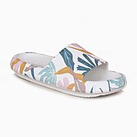 Sandalia Plana Mujer Icono Blanco, Multicolor