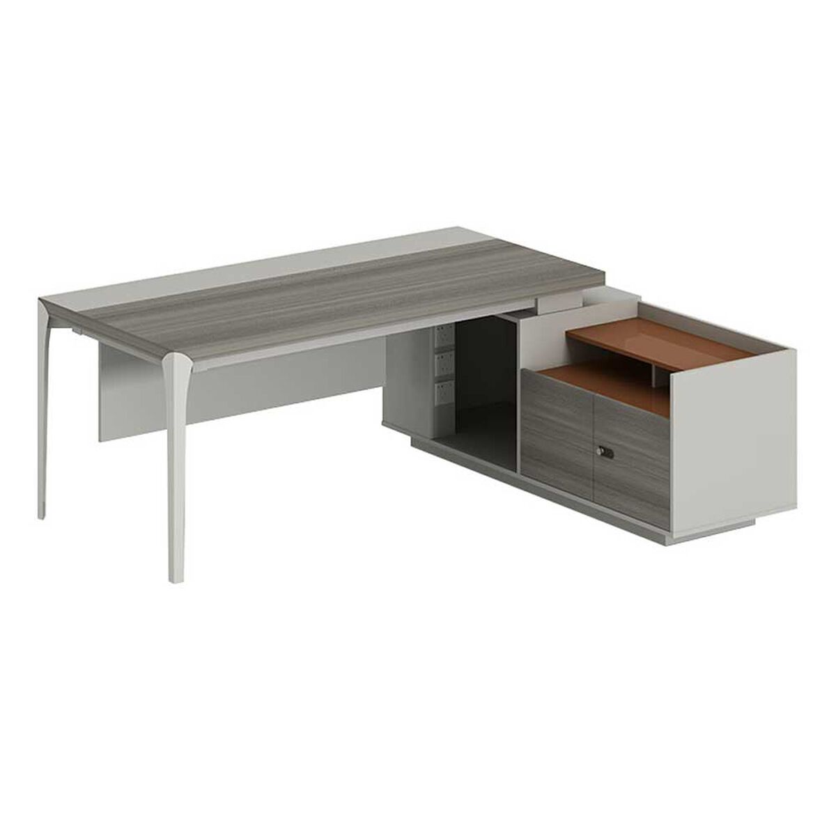 Escritorio Rodler Fortis Blanco 160 x 160 cm.