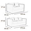 Juego de Living Elegant Detail Indiana Sofá 3 Cuerpos + Sofá 2 Cuerpos Beige