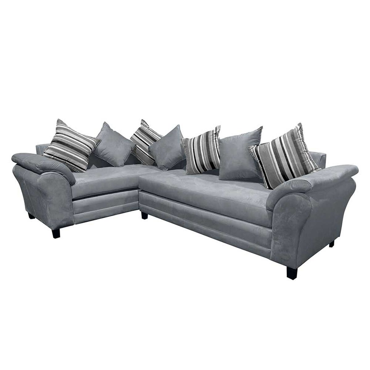 Sofá Seccional Izquierdo Living Factory Capri 5 Cuerpos Gris