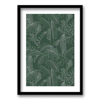 Cuadro Decorativo Retela Verde Vintage 70 x 50 cm