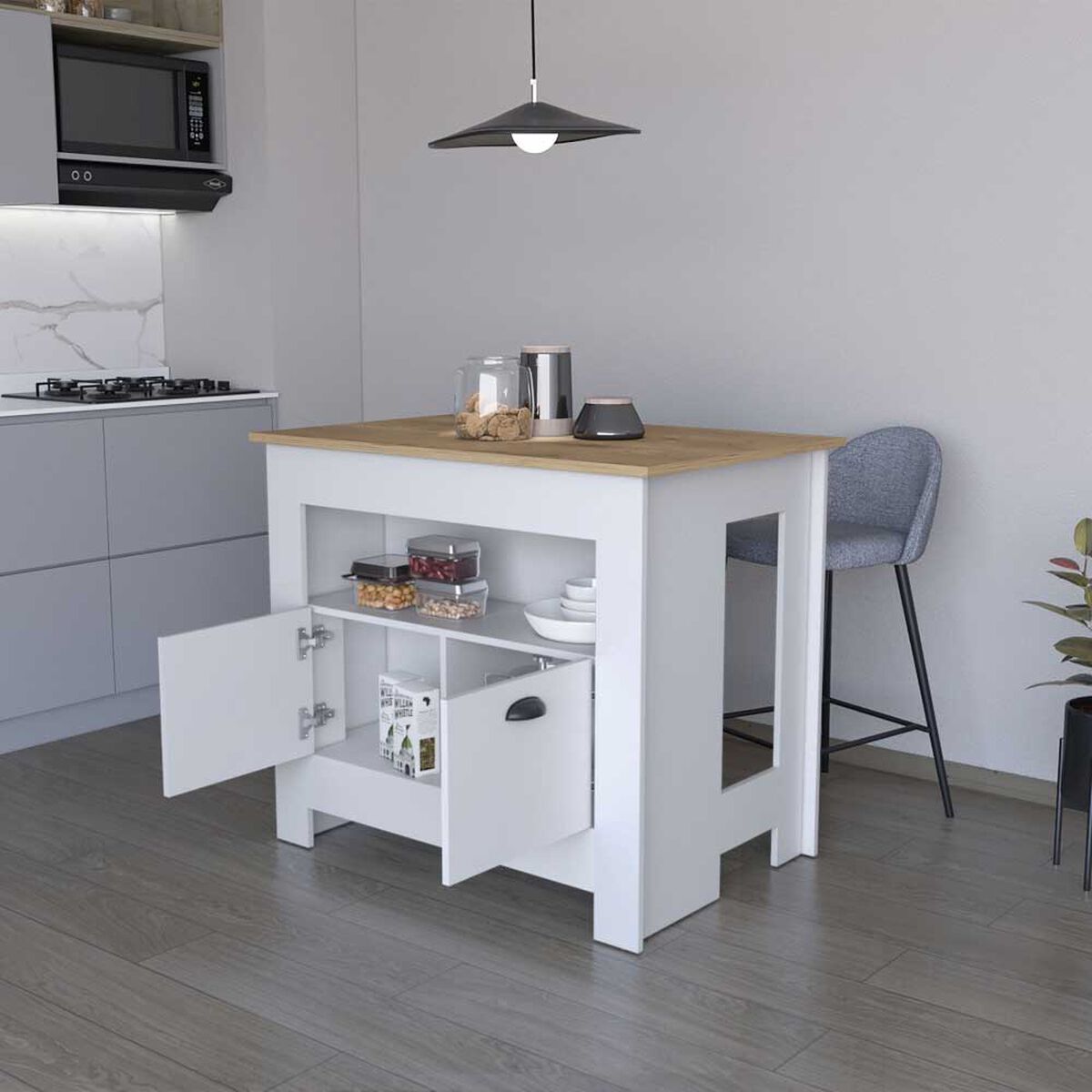 Isla de Cocina TuHome Arlet 2 Puertas Blanco