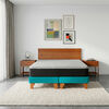 Cama Europea Latam Home 2 Plazas New Top Tela Velvet Turquesa + Maderas Orion