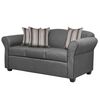 Sofá Innovamuebles Ducal Tela 3 Cuerpos Gris Oscuro