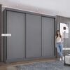 Closet Di Poretti Design Ambar 3 Puertas 8 Cajones Gris