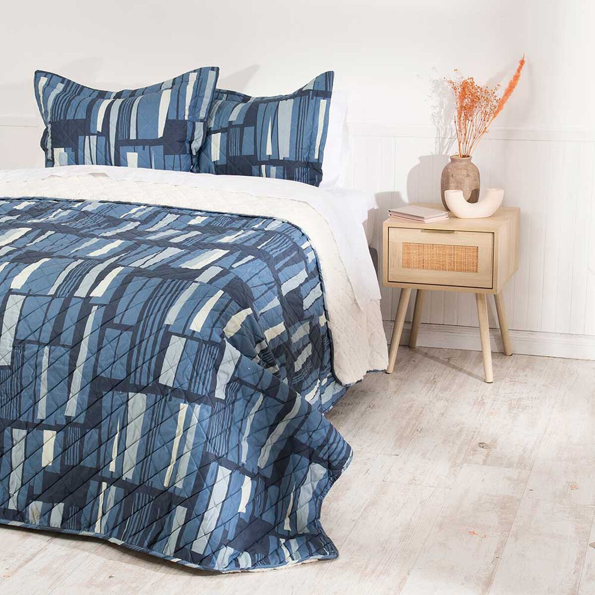 Quilt Mashini 2 Plazas Edificio Multicolor