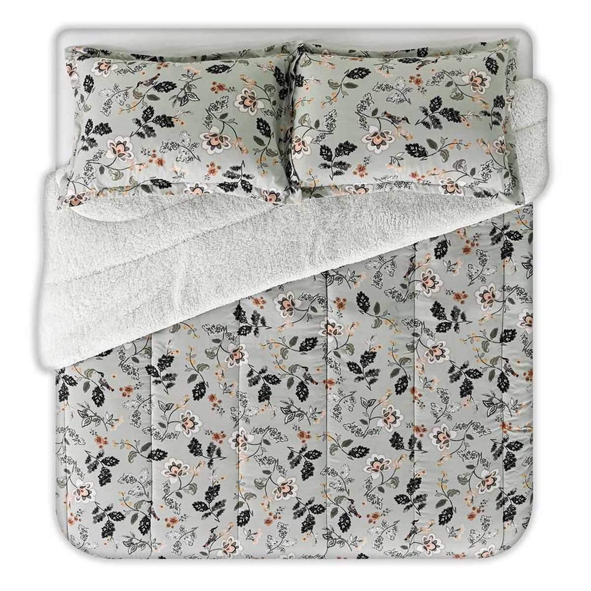 Plumón Elements & Co 2 Plazas Bird Gris