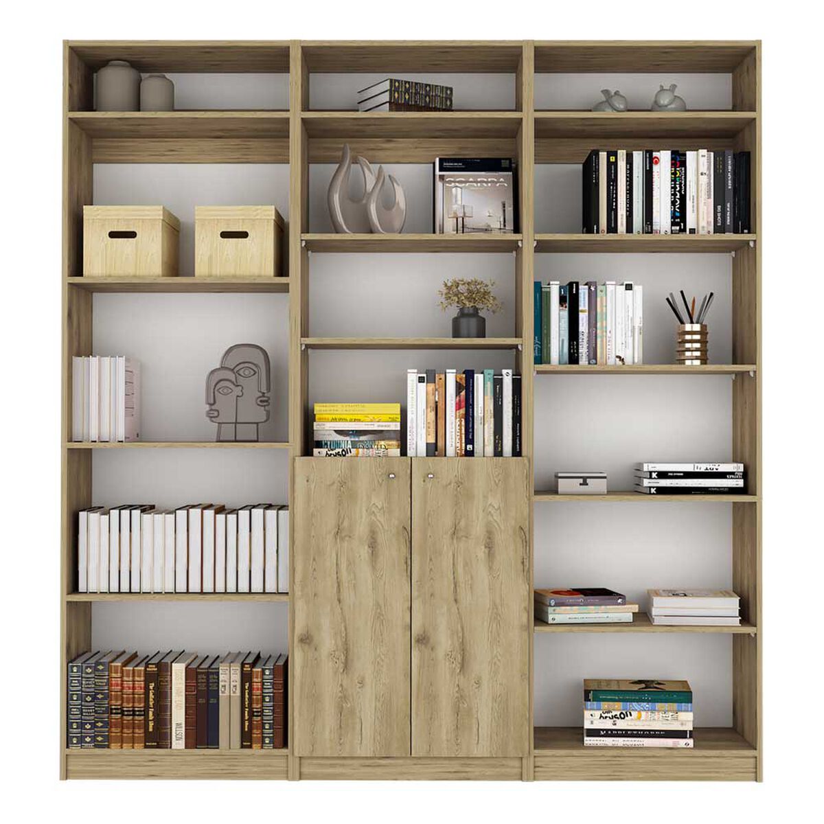 3 Estante + 3 Complementos TuHome Home Macadamia