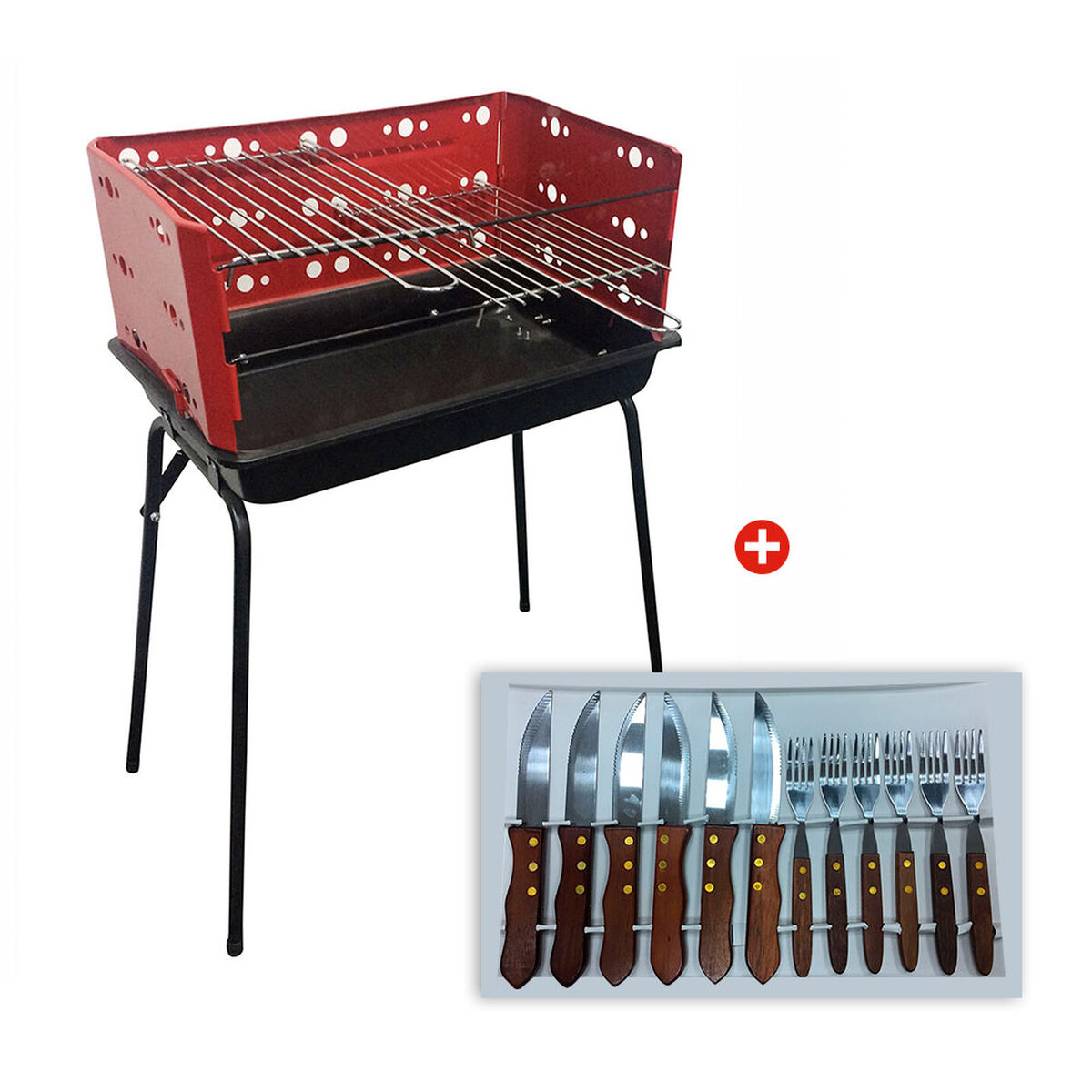 Combo Parrilla a Carbón + Accesorios Casanova