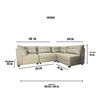 Sofá Seccional Derecho Deco Class Munich 5 Cuerpos Beige