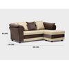 Sofá Seccional Almore Reversible 3 Cuerpos Beige