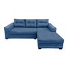 Sofá Seccional Derecho Living Factory Roma 3 Cuerpos Azul Piedra
