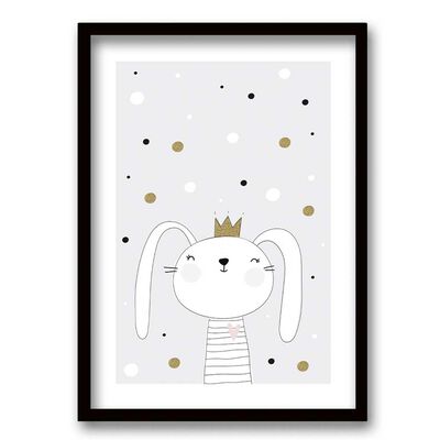 Cuadro Decorativo Retela Conejita 50 x 35 cm
