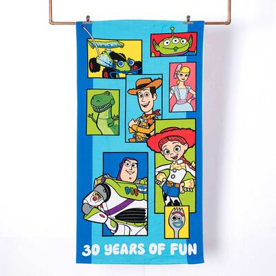 Toalla de Playa Infantil con Bolso Disney Years Toy Story 70 x 140 + 33 x 42 cm