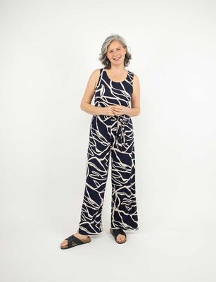 Imagen 1 del producto Enterito Largo Sin Mangas Mujer Portman Club Azul, Negro, Print-1