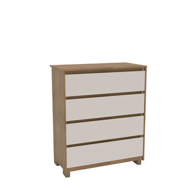 Cómoda Vekkahome Coimbra 4 Cajones Café