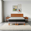 Cama Europea Latam Home 2 Plazas New Top Tela Velvet Gris + Maderas Orion