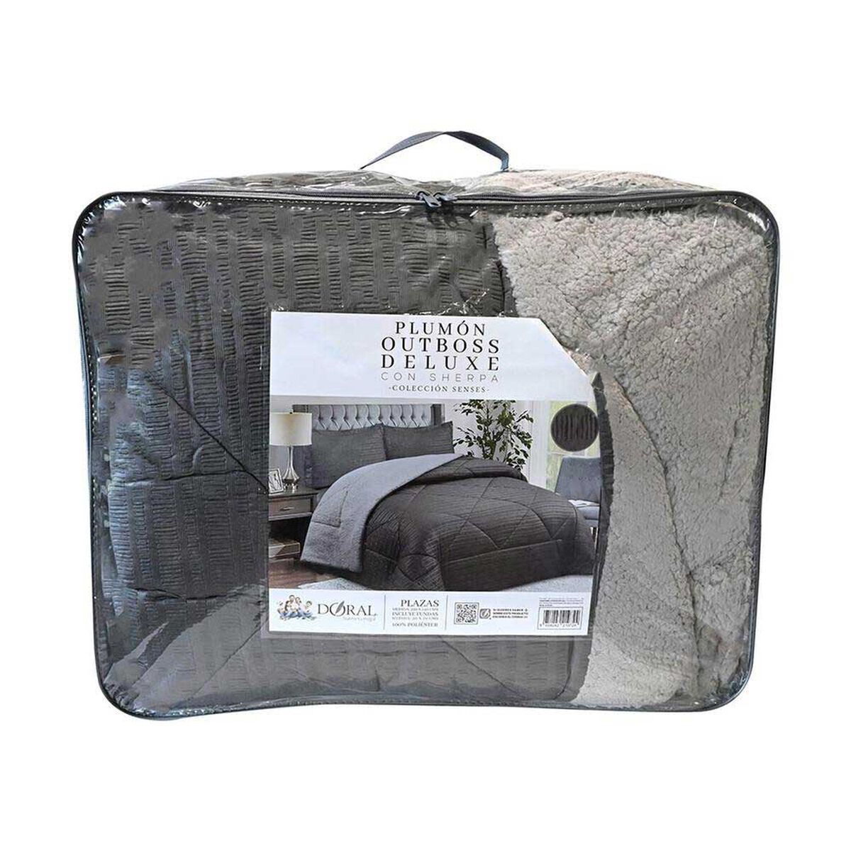 Plum&oacute;n Doral 1,5 Plazas Senses Gris