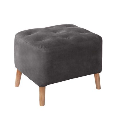 Pouf Latam Home Lyon Cuero Kentucky Gris