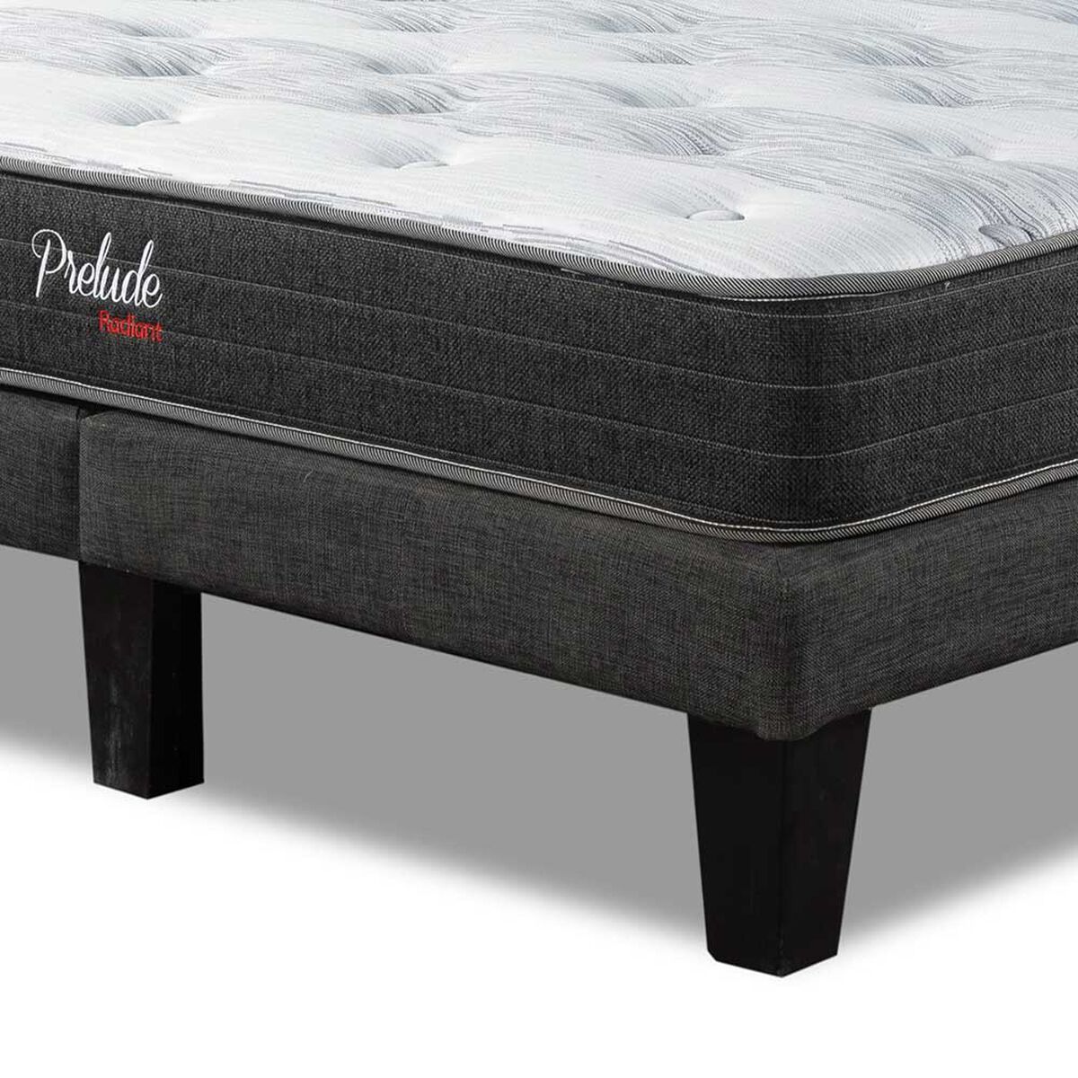 Cama Europea Prelude 2 Plazas Radiant + Cubrecolch&oacute;n + Pack Almohadas