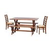 Juego de Comedor Latam Home Sevilla Burgos 2 Sillas + 2 Bancas PU Beige