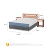 Cama Americana CIC 2 PlazasExcellence + Respaldo + 2 Veladores