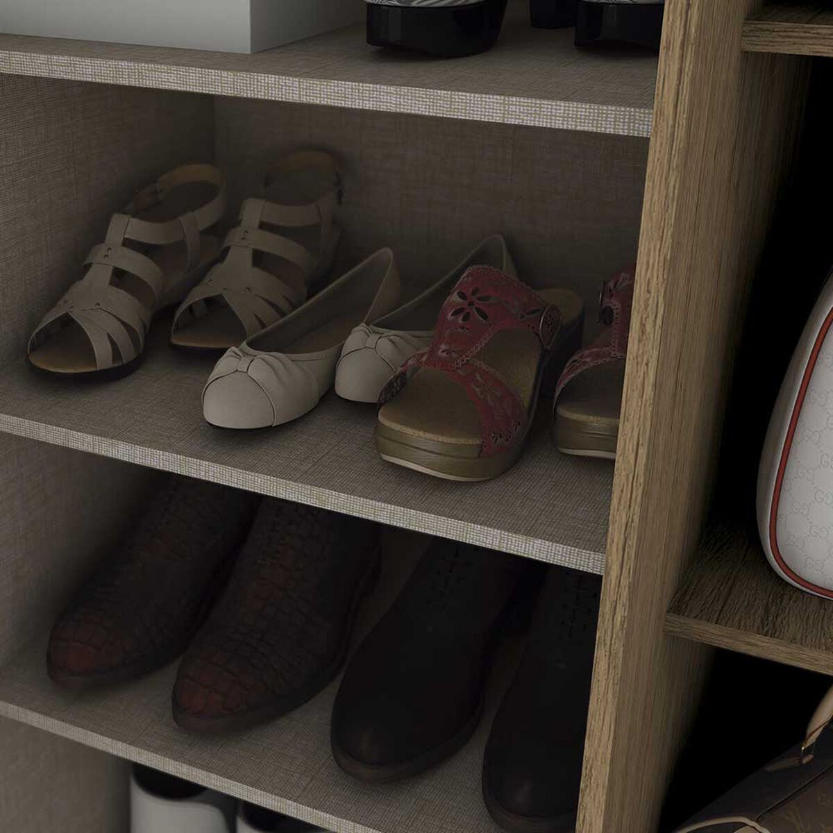 Zapatera Home Mobili Bardo 1 Puertas Café