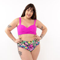 Traje de Baño Bikini Estampado Mujer Portman Club Fucsia, Lila