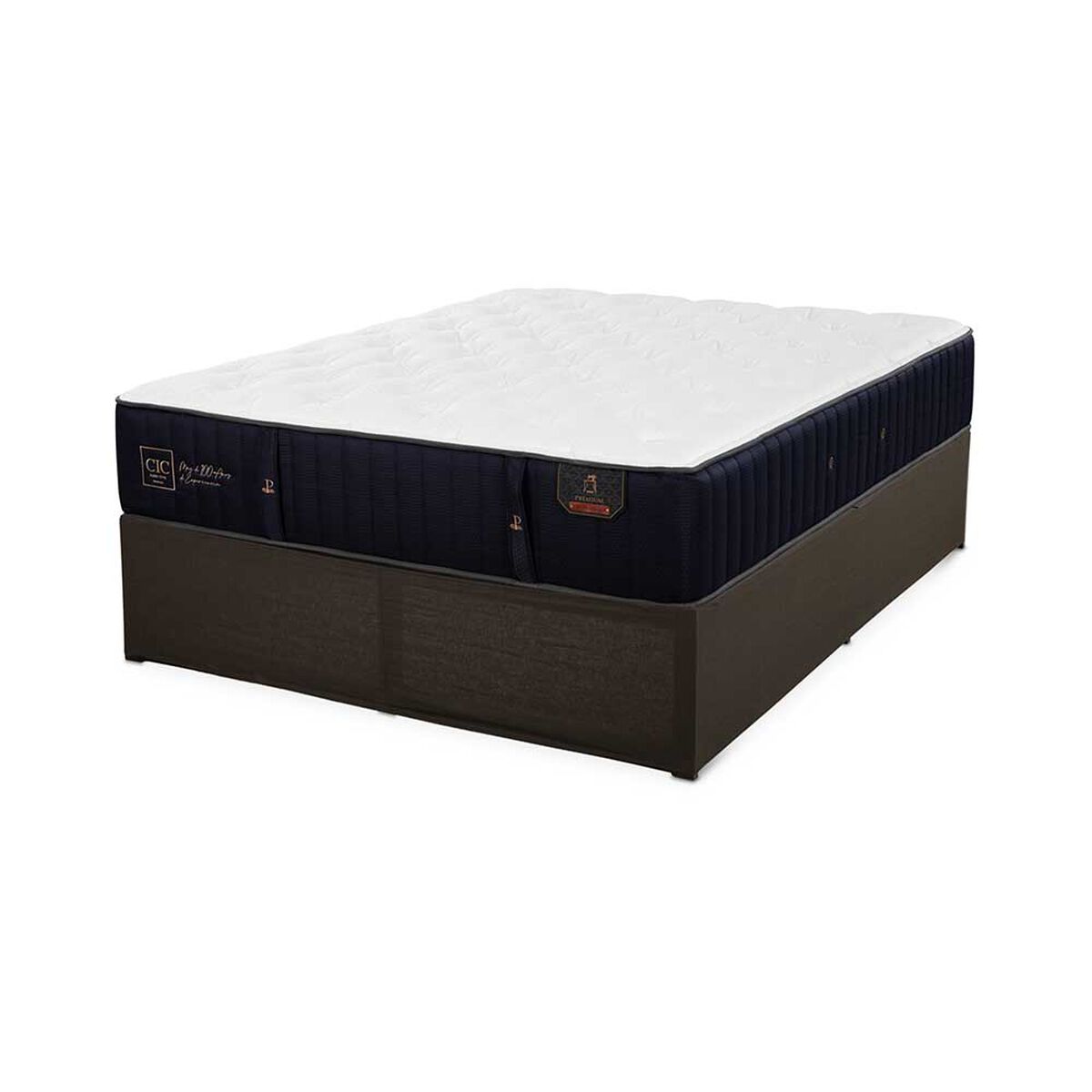 Cama Europea CIC Iron Smart 2 Plazas Premium + Faldón