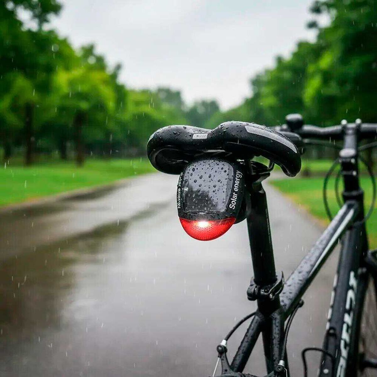 Luz Led Trasera Bicicleta Solar Contra Agua Recargable Pro Outdoor