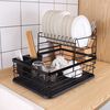 Secaplatos Escurridor 2 Niveles Acero Inoxidable Simplit Negro