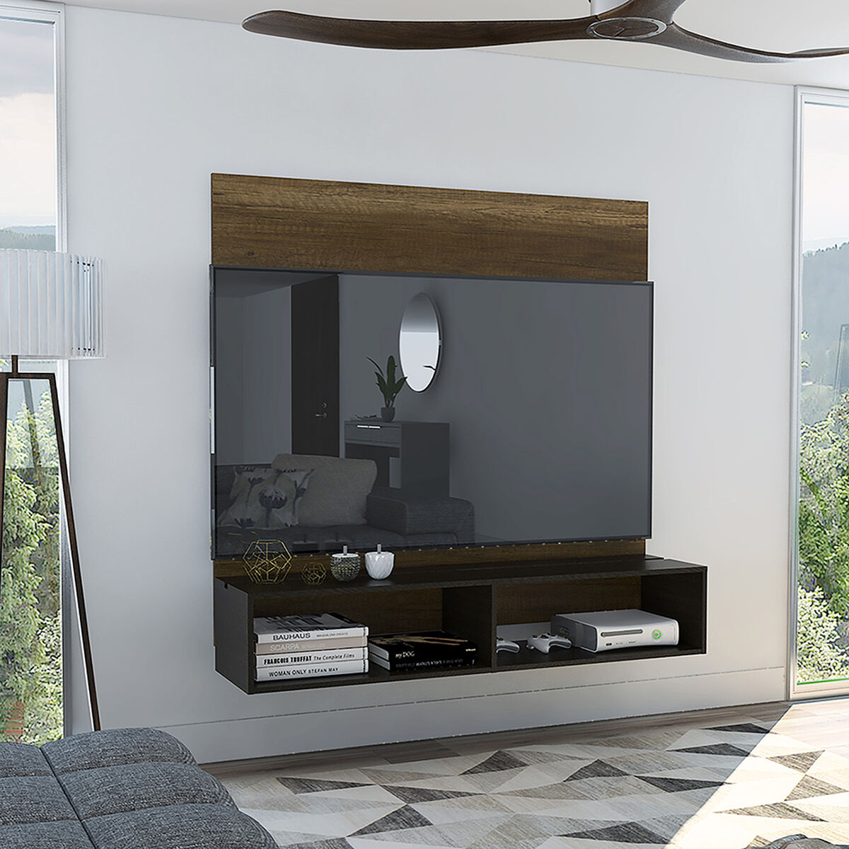 Panel TV TuHome Classic Caramelo / Wengue Hasta 60"