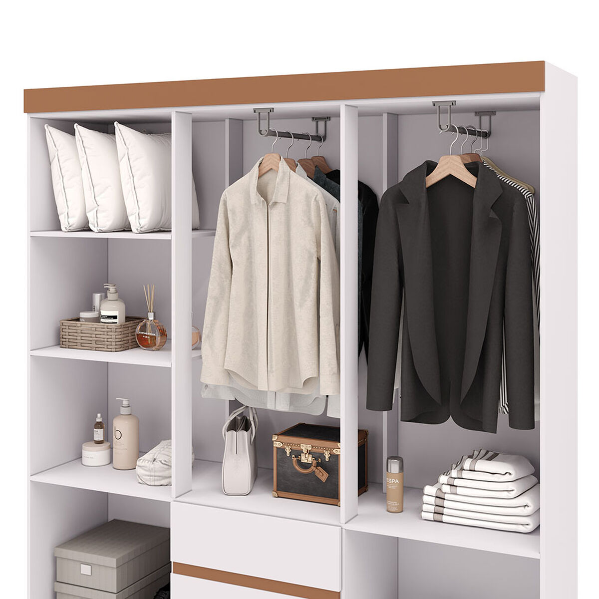 Clóset Vekkahome Americano 6 Puertas 2 Cajones Blanco